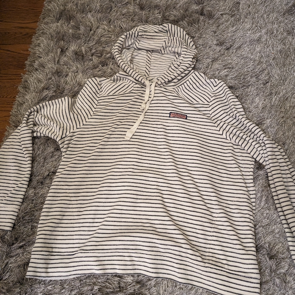 Vineyard Vines Striped Velour Hoodie, xl